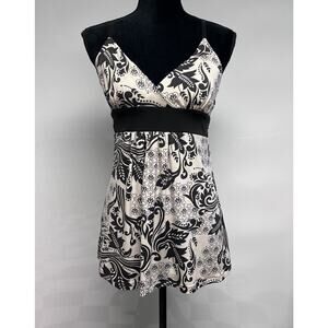 No Boundaries Womens Y2K Babydoll Tank Top Large Whimsigoth Grunge 90s Preppy
